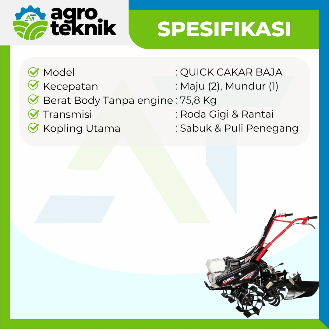 CULTIVATOR QUICK CACAH BUMI AGRO TEKNIK