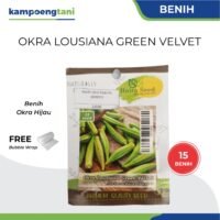 Benih Okra Hijau Lousiana Green Valvet Haira Seed isi 15 Butir