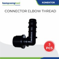 Connector Elbow Thread Konektor L Drat 16 mm 3 pcs