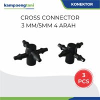 Cross Connector 3 mm / 5 mm 4 Arah 3 pcs