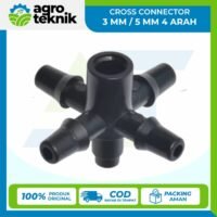 Cross Connector 3 mm / 5 mm 4 Arah 3 pcs