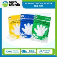 Sarung Tangan Plastik 100 pcs Disposable Plastic Glove Sekali Pakai