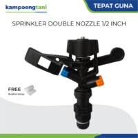 Impact Impulse Sprinkler Double Nozzle 1/2 Inchi Springkler Pertanian Alat Penyiram Tanaman