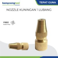 Nozzle Kuningan 1 Lubang Lurus Kepala Spuyer Sprayer Elektrik